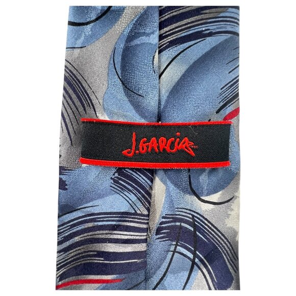 Jerry Garcia Limited Edition Silk Tie Duckworm Alarm Collection Forty Six Blue - Picture 9 of 9